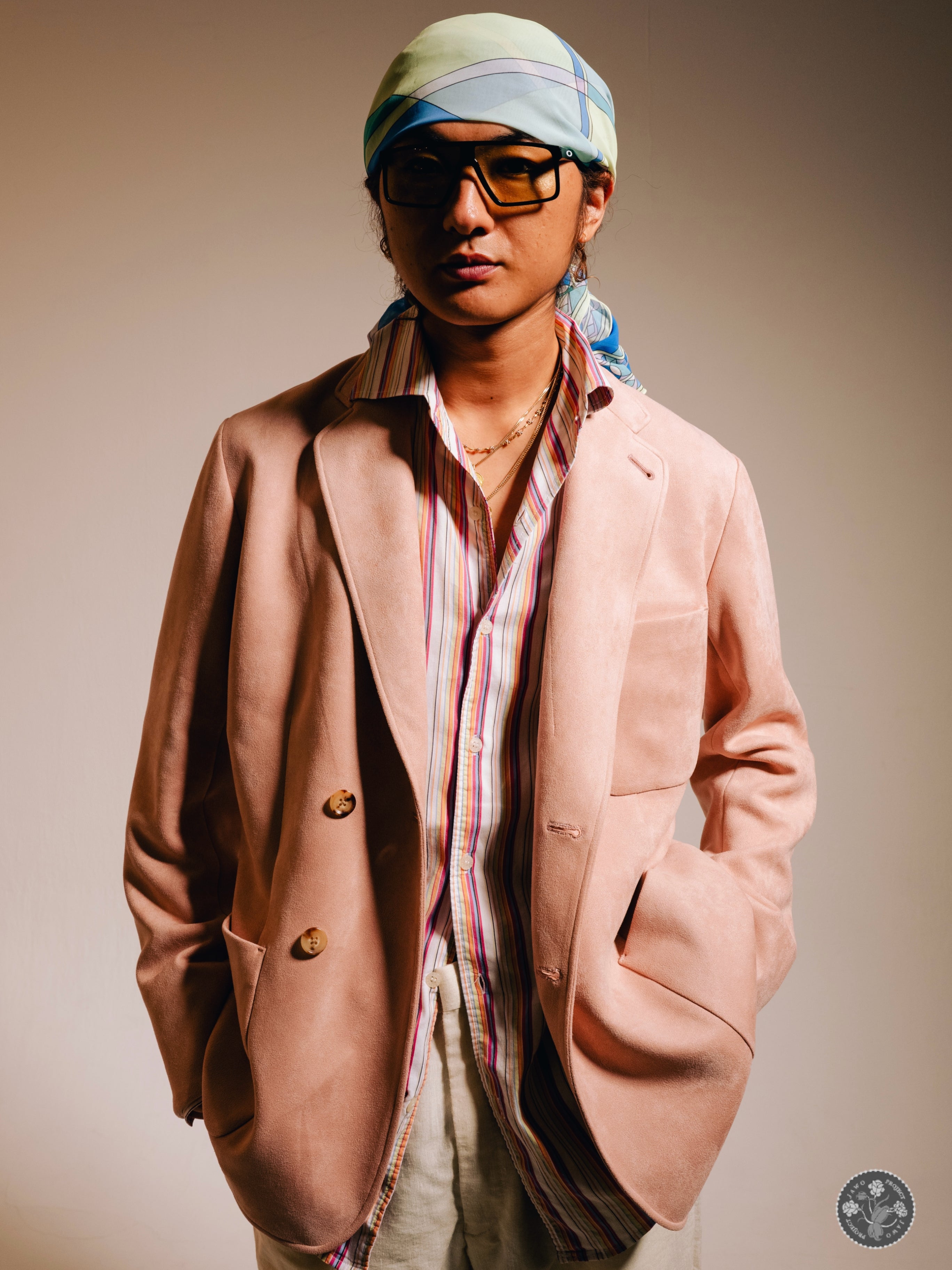 tairled jacket [color：PNK]